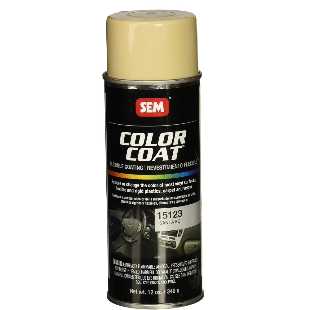 SEM Color Coat Santa Fe Aerosol — Flexible Vinyl, Plastic & Carpet Coating (15123), 12 oz