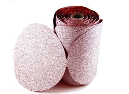 18165 / Carborundum Premier RED 6" 320 Grit A/O PSA Paper Disc Roll