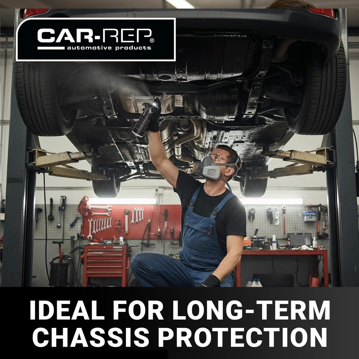 Car-Rep Rubberized Underbody Coating Spray – Black, 500ml