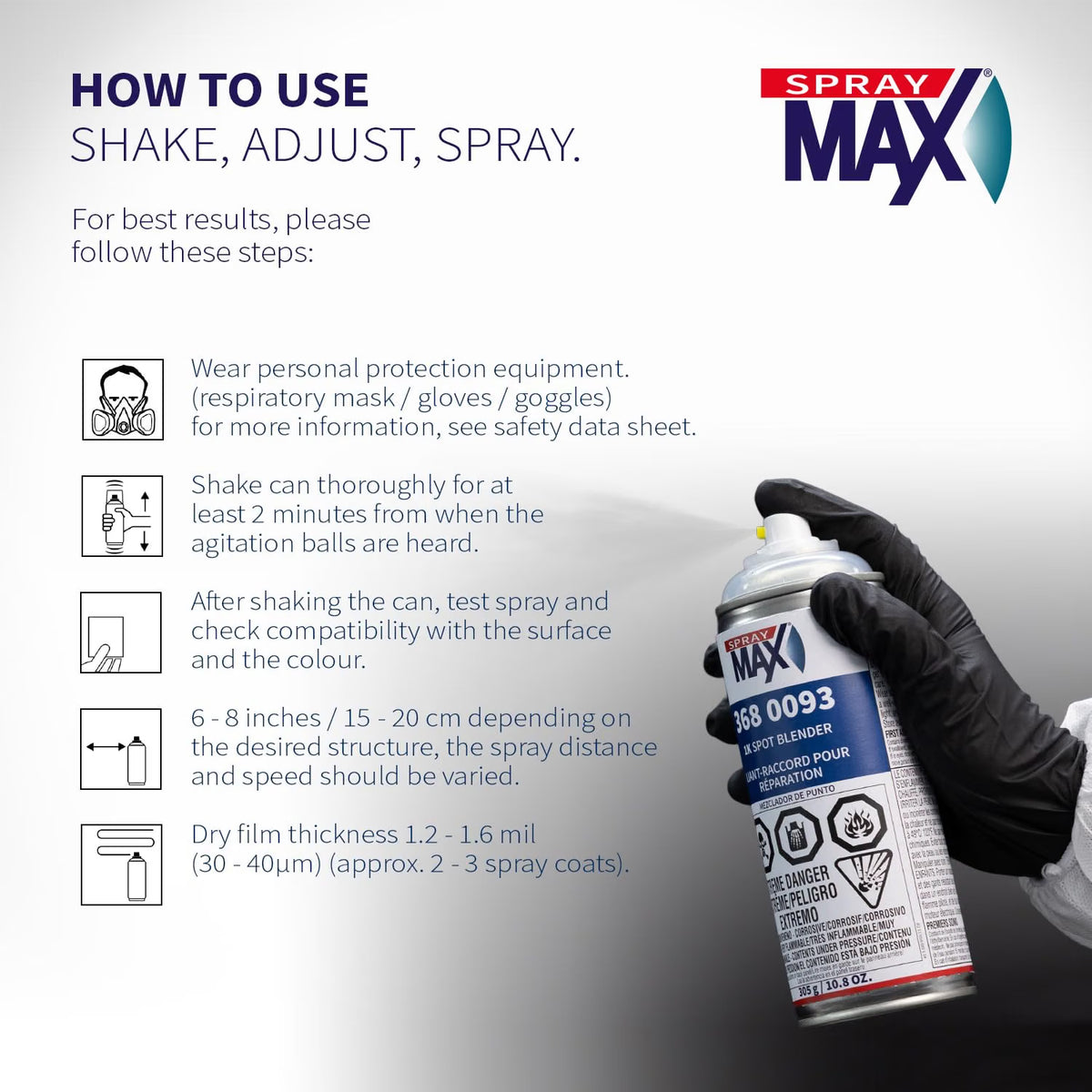 SprayMax 1K Spot Blender Aerosol for 2K Clear Coat Blending