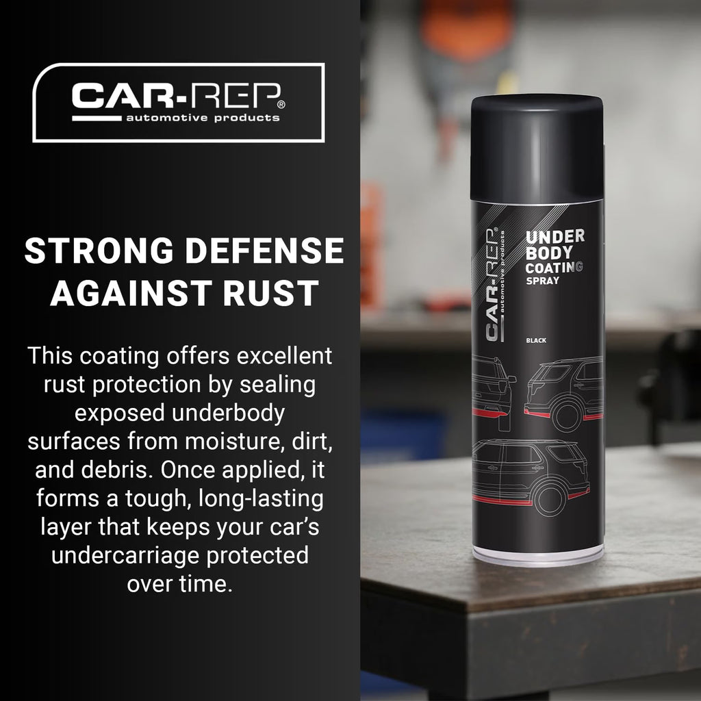 Car-Rep Rubberized Underbody Coating Spray – Black, 500ml