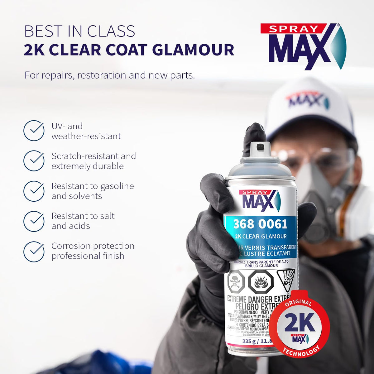 SprayMax 2K Glamour High Gloss Aerosol Clear Coat
