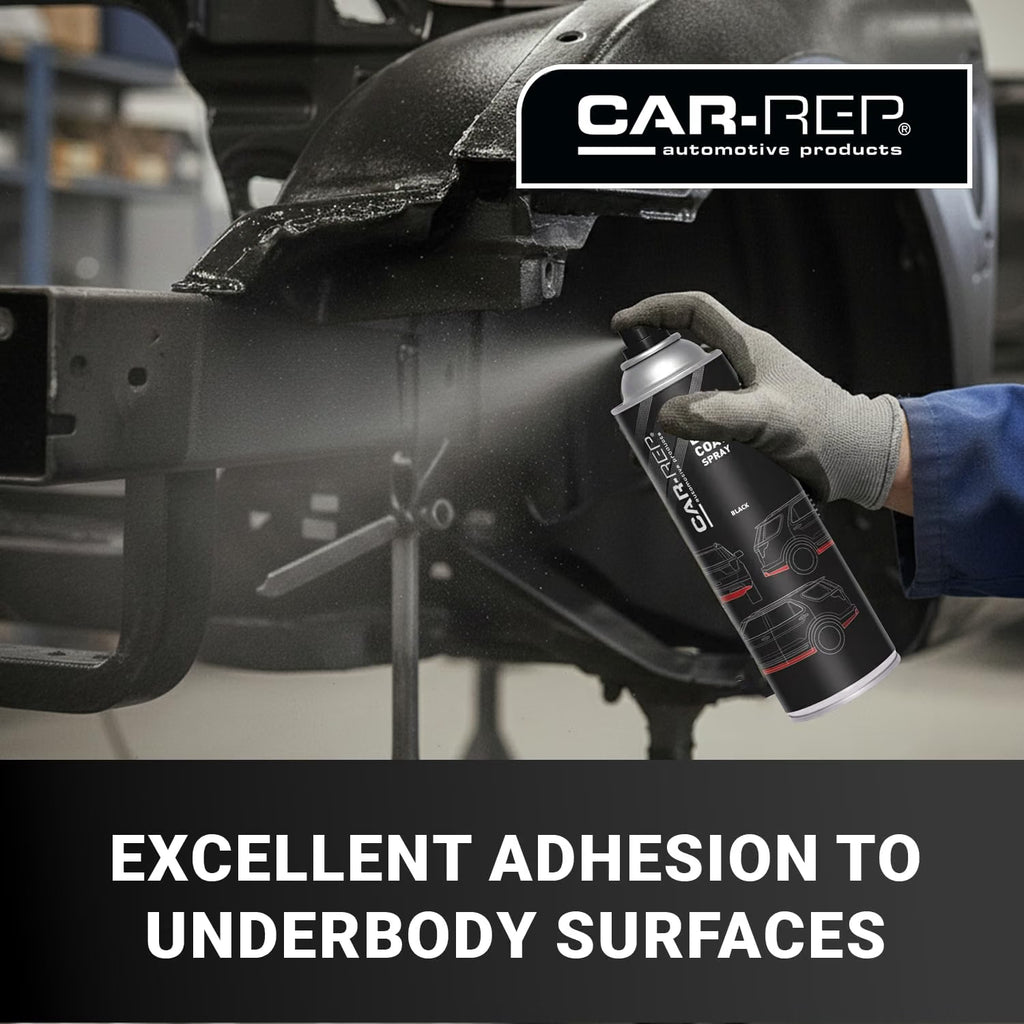 Car-Rep Rubberized Underbody Coating Spray – Black, 500ml