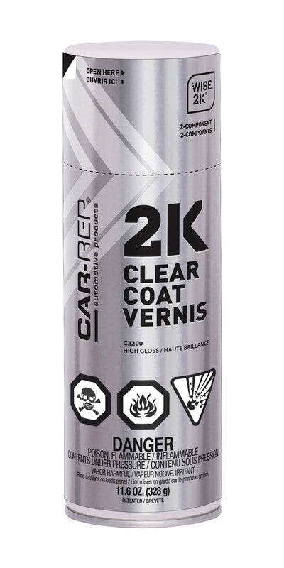 Car-Rep 2K Polyurethane Clear Coat High Gloss 11.3oz/320g Nt Wt