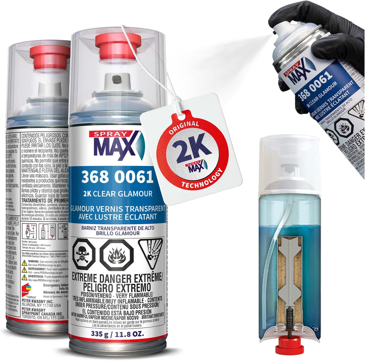 SprayMax 2K Glamour High Gloss Aerosol Clear Coat