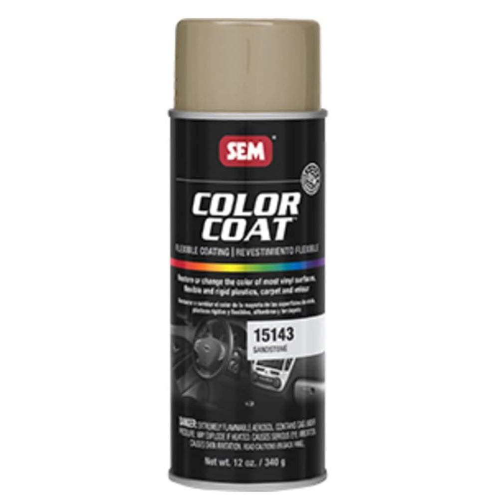 SEM Color Coat Flexible Vinyl, Plastic & Carpet Color Coating Aerosol – Sandstone, 16oz