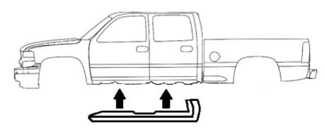 1999-2006 Silverado/Sierra Crew Cab, Slip On Rocker Panel + Cab Corner OEM