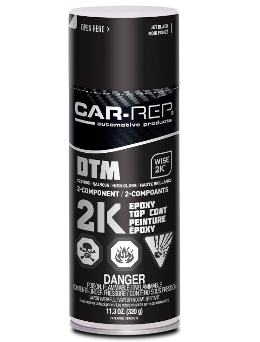 Car-Rep 2K Epoxy Color Top Coat – Jet Black High Gloss, 320g