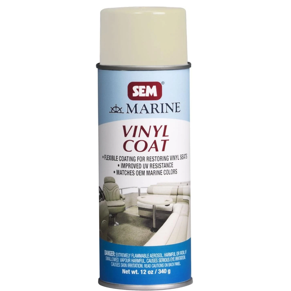 SEM Marine Vinyl Coat Flexible Color-Restoring Aerosol – Ranger Off-White, 16oz